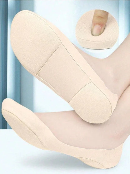 Women'S Boat Socks for Plantar Fasciitis | Shock-Absorbing Insoles, Invisible Non-Slip Foot Pads for Comfortable Support