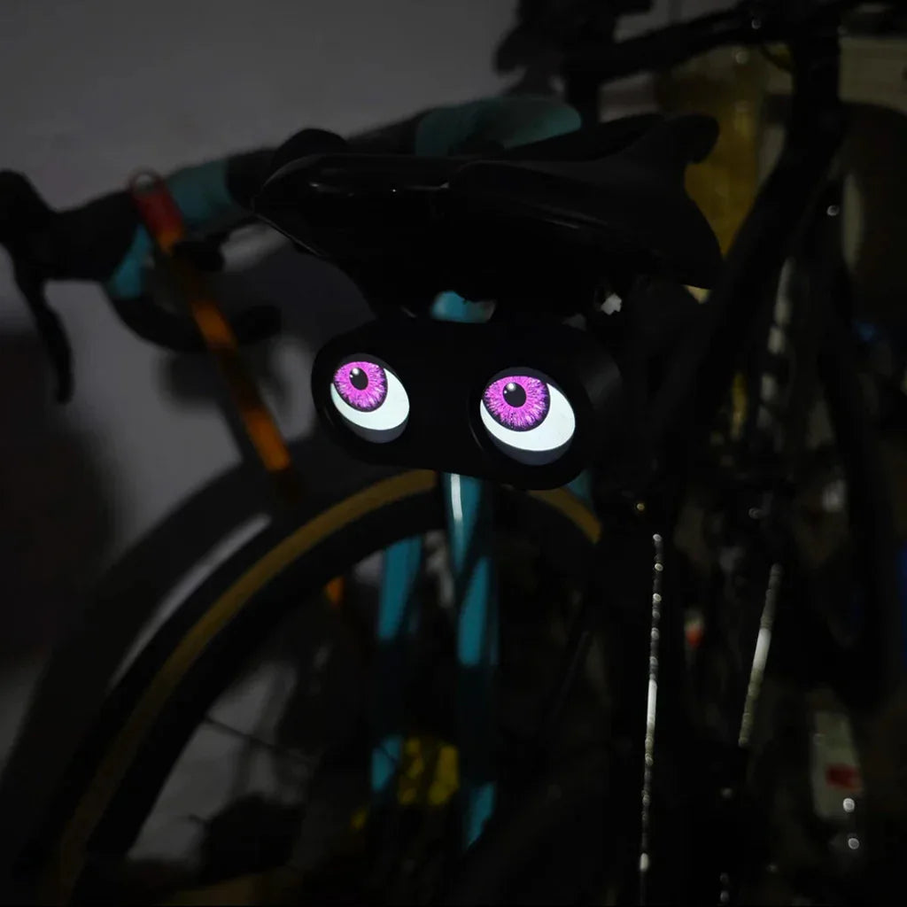 Eyes Rear Bike Lights Smart Bicycle Tail Light Devil'S Eyes Waterproof Bike Lights for Night Riding with Type C Rechargeable