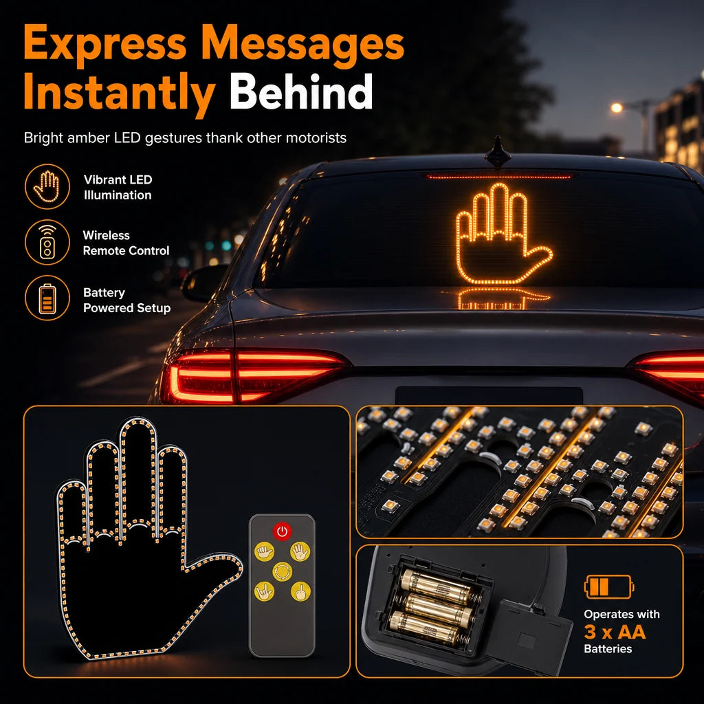 👋🏽Signal Wave™ New Updated 7 Gestures LED Car Light