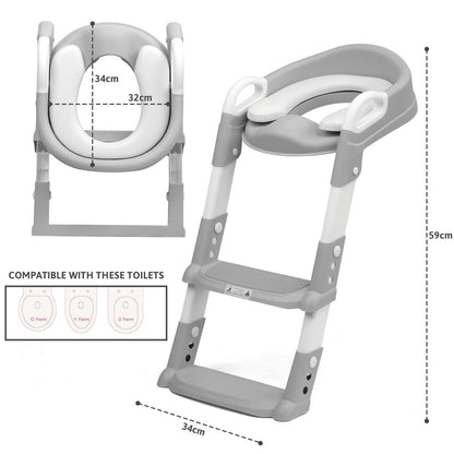 Kid Children Baby Potty Training Toilet Seat Toddler Urinal Chair Ladder Trainer