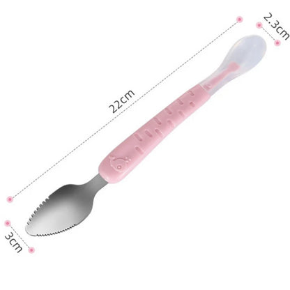 BabyBlush™ Double-Headed Fruit Scraping Spoon