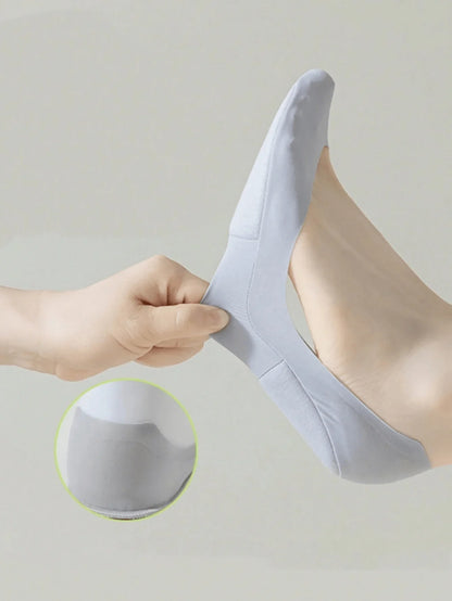 Women'S Boat Socks for Plantar Fasciitis | Shock-Absorbing Insoles, Invisible Non-Slip Foot Pads for Comfortable Support