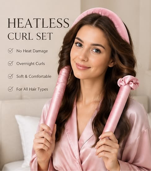 SilkWave™ 3rd-Gen Heatless Hair Curler (Set of 3)