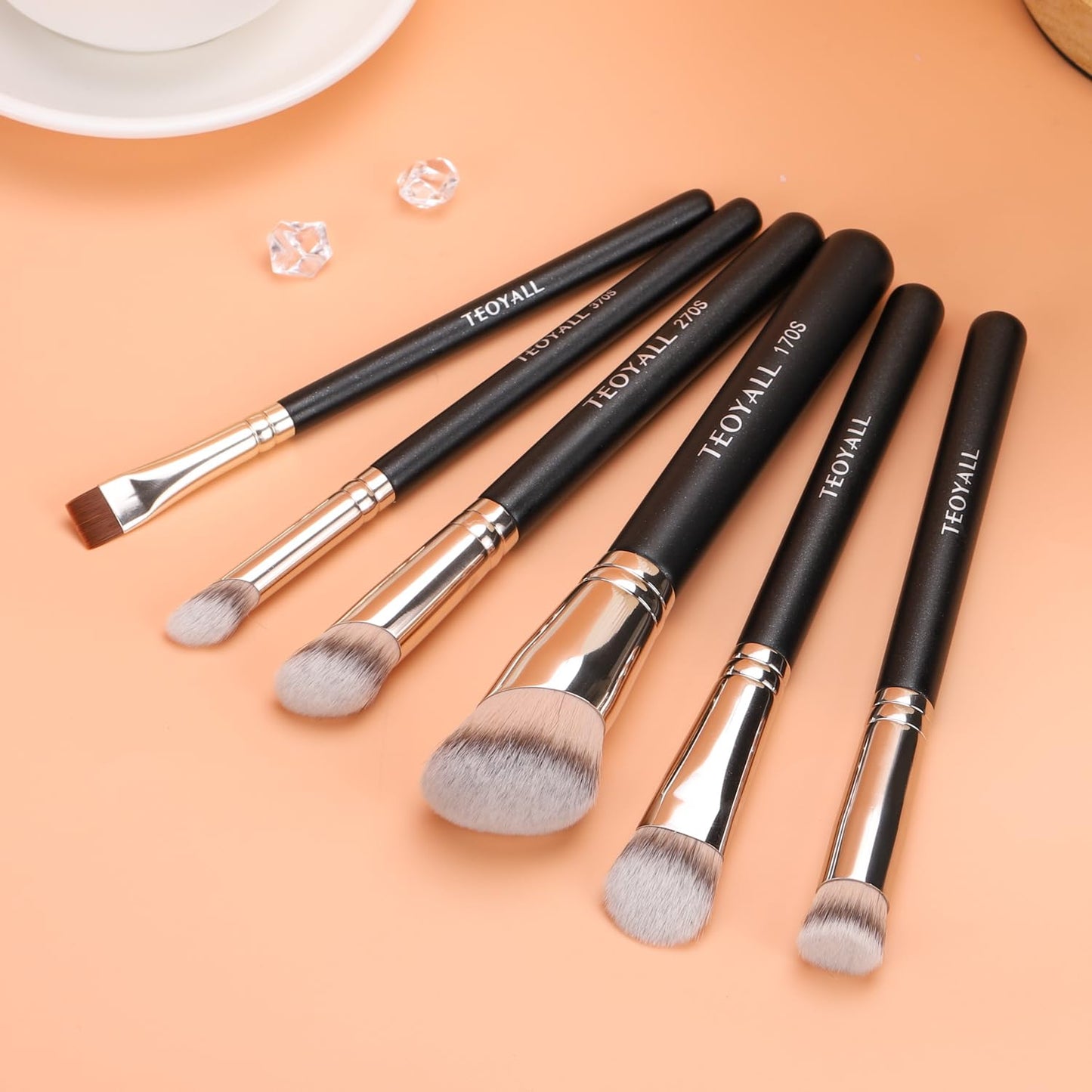 Unter-Augen-Concealer Und Angewinkelter Kontur Pinsel - Synthetischer Kabuki Zum Verbergen, Mischen, Festlegen Und Auftragen Von Flüssigen, Cremes Und Puder-Kosmetika