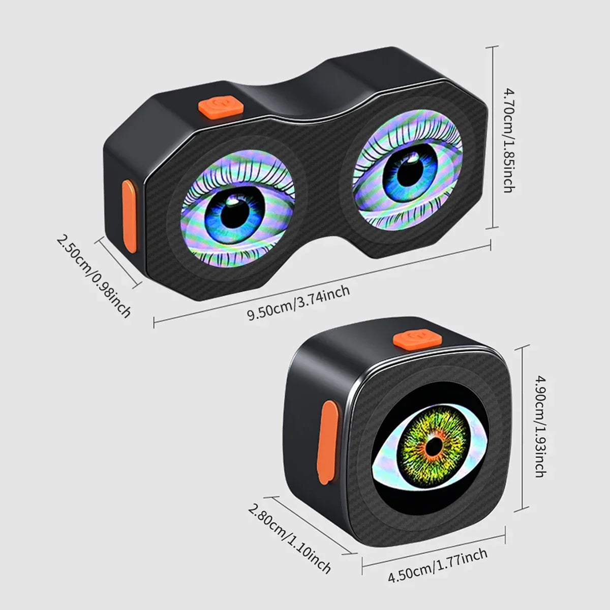 Eyes Rear Bike Lights Smart Bicycle Tail Light Devil'S Eyes Waterproof Bike Lights for Night Riding with Type C Rechargeable