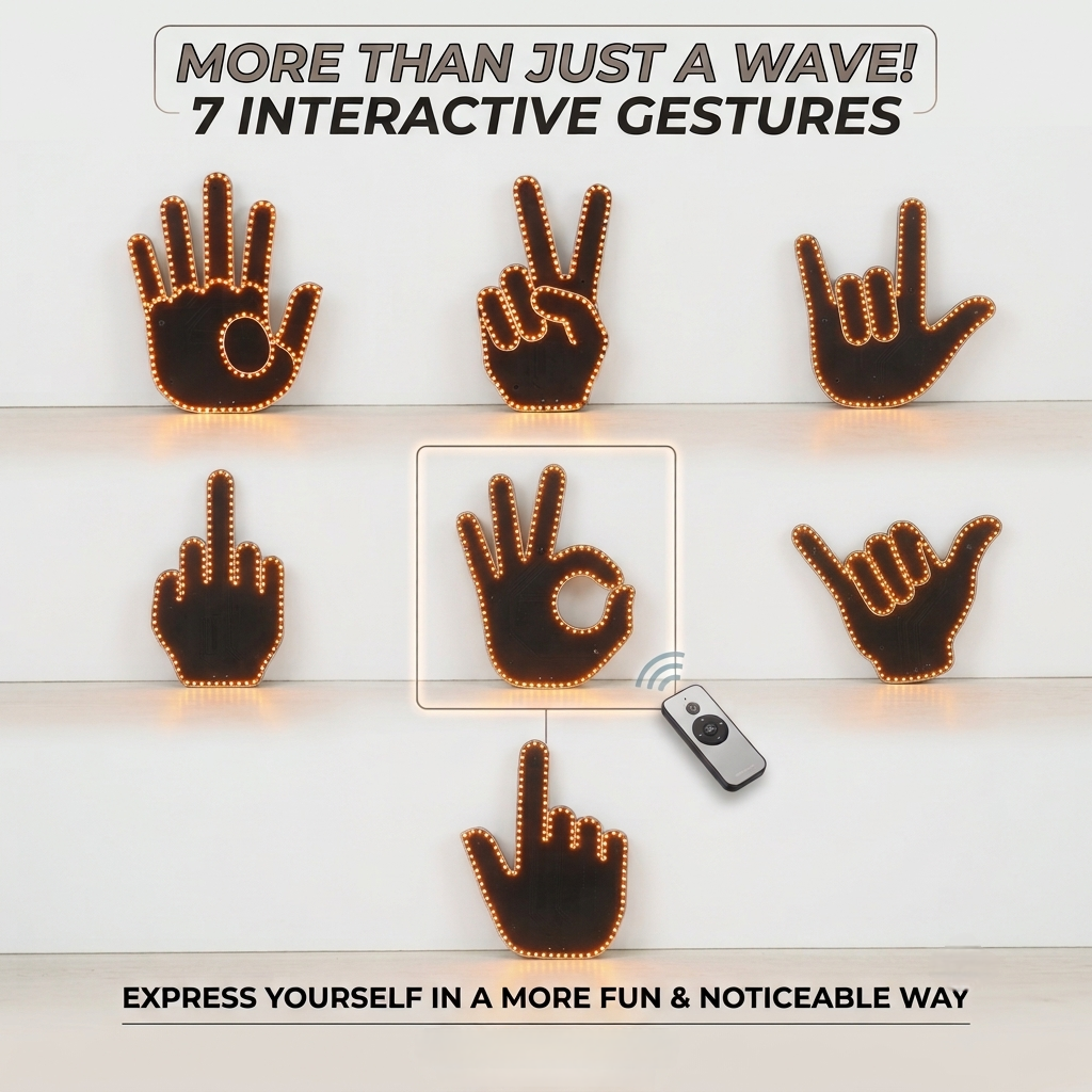 👋🏽Signal Wave™ New Updated 7 Gestures LED Car Light