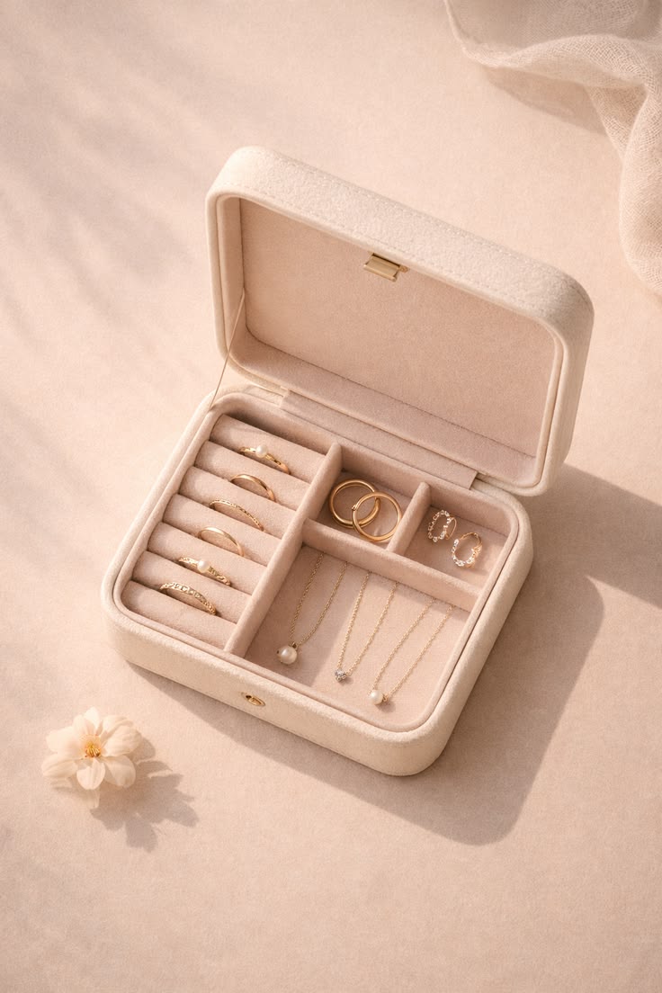 Mini Travel Jewelry Organizer Box