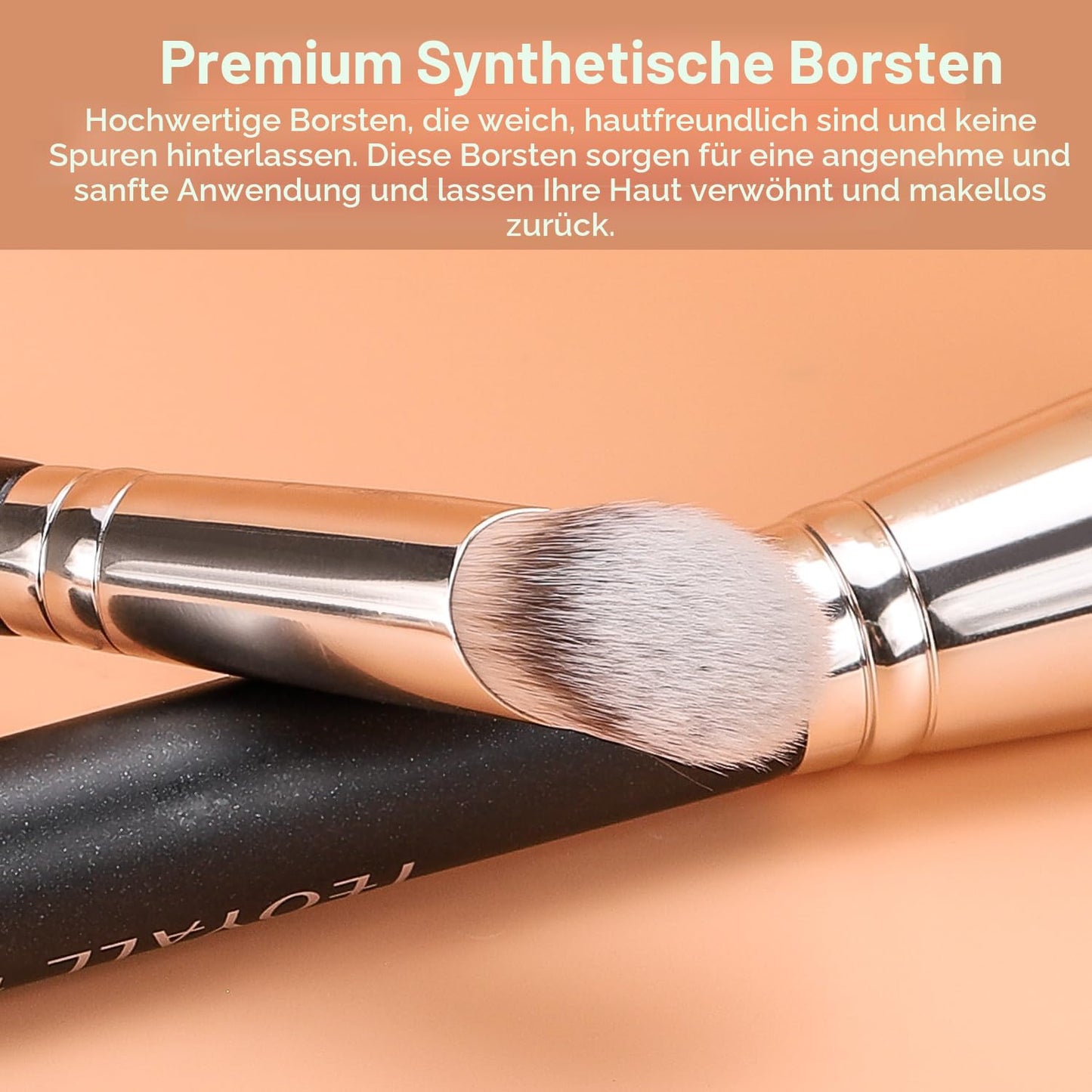 Unter-Augen-Concealer Und Angewinkelter Kontur Pinsel - Synthetischer Kabuki Zum Verbergen, Mischen, Festlegen Und Auftragen Von Flüssigen, Cremes Und Puder-Kosmetika