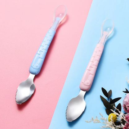 BabyBlush™ Double-Headed Fruit Scraping Spoon