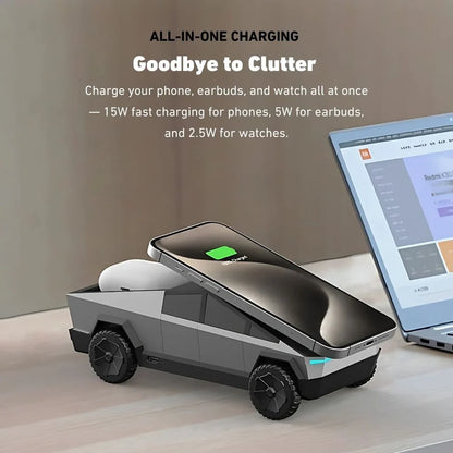 CyberDock+™ 3-in-1 Magnetic Wireless Charging Station