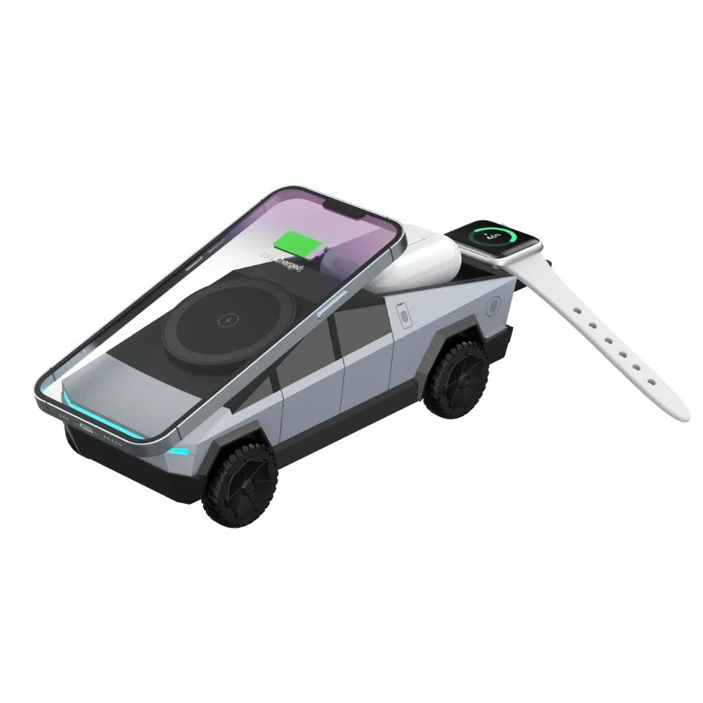 CyberDock+™ 3-in-1 Magnetic Wireless Charging Station