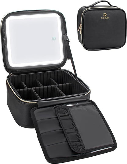 Premium LED Light Makeup Organizer Box with Touch Sensor Mirror