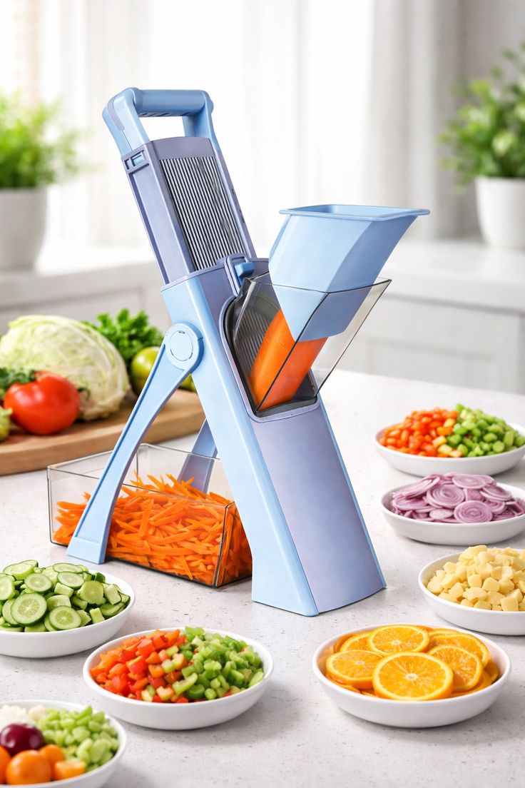 5 in 1 - Multifunctional & Safe Mandoline Vegetable Slicer