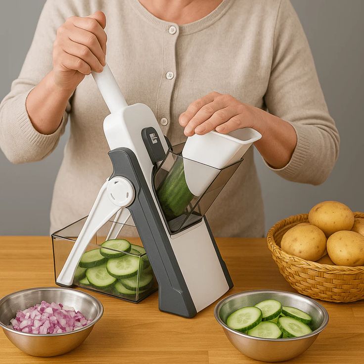 5 in 1 - Multifunctional & Safe Mandoline Vegetable Slicer