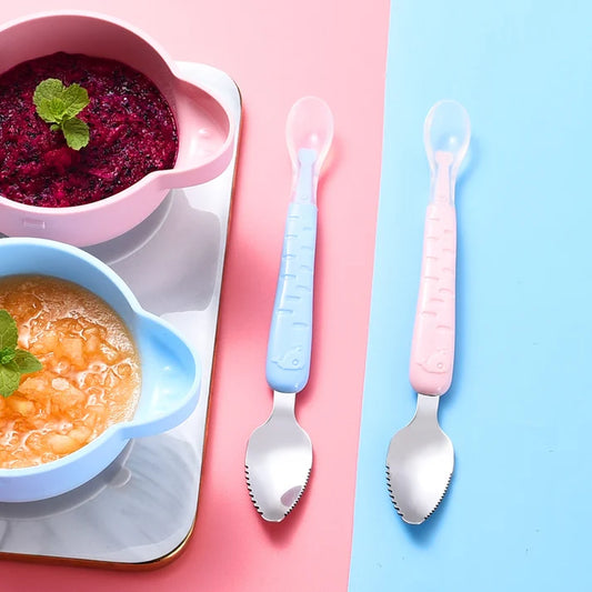 BabyBlush™ Double-Headed Fruit Scraping Spoon