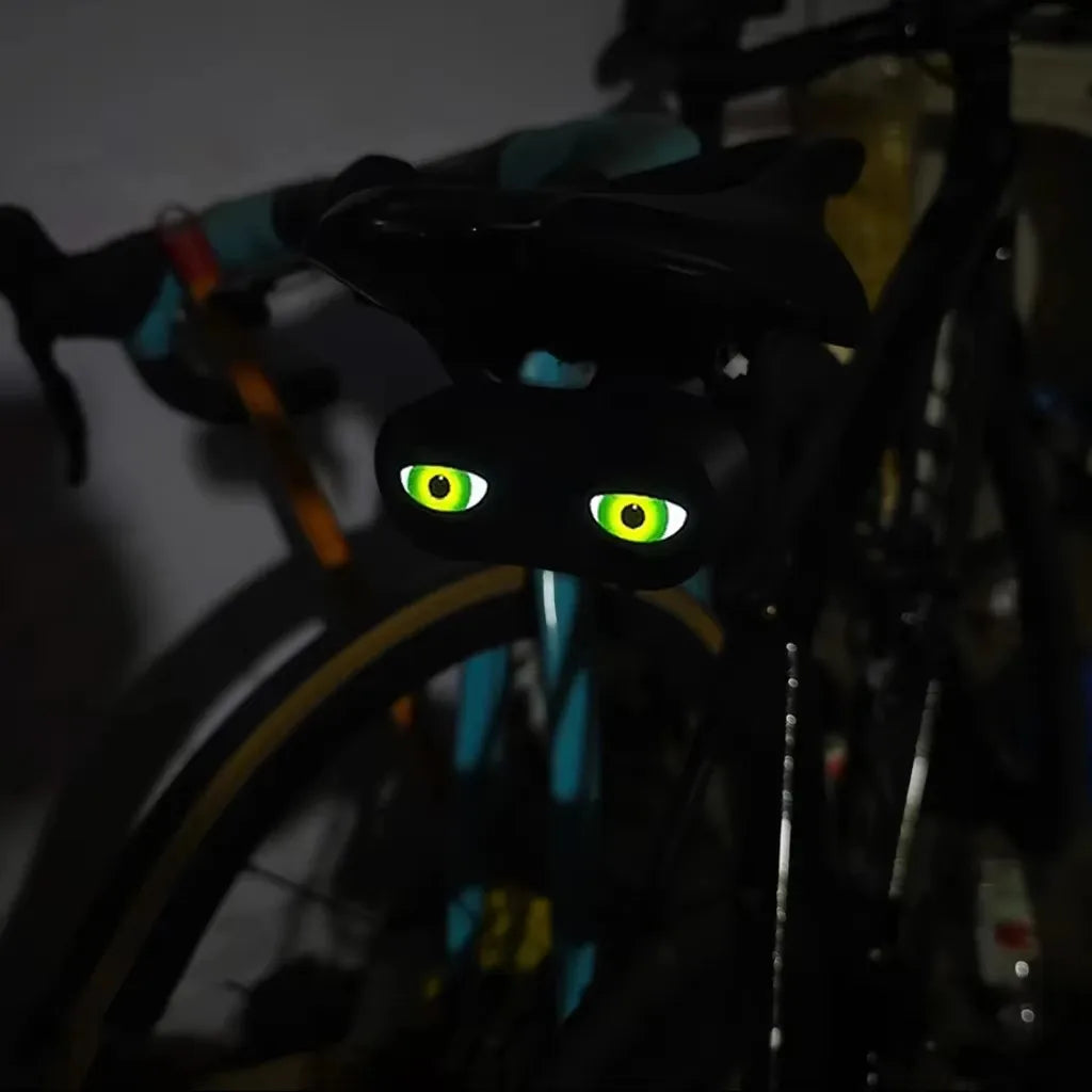 Eyes Rear Bike Lights Smart Bicycle Tail Light Devil'S Eyes Waterproof Bike Lights for Night Riding with Type C Rechargeable