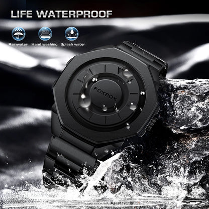 Fashion Men'S Watch Waterproof Sports Military Quartz Wristwatches Luxury Rolling Magnetic Steel Ball Business Man Watch