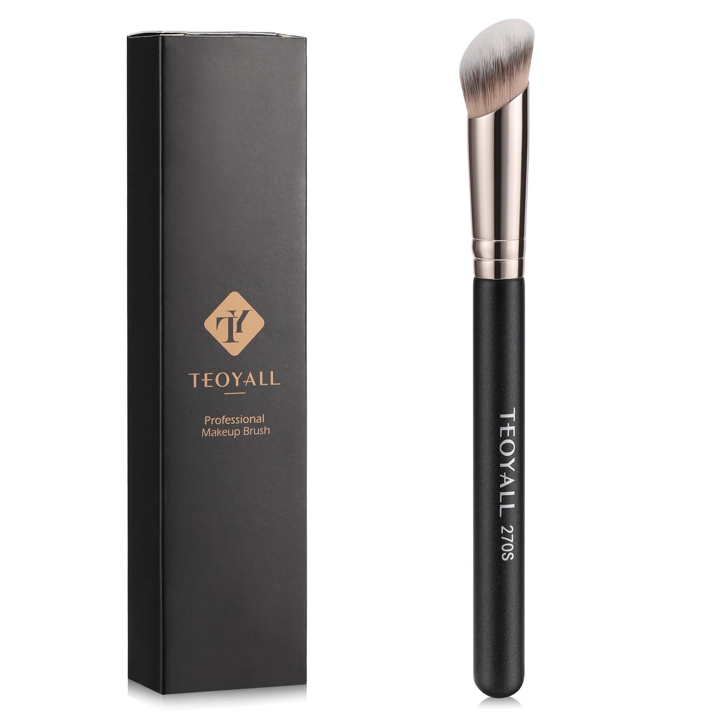 Unter-Augen-Concealer Und Angewinkelter Kontur Pinsel - Synthetischer Kabuki Zum Verbergen, Mischen, Festlegen Und Auftragen Von Flüssigen, Cremes Und Puder-Kosmetika