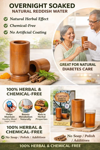 Diabetes Control Herbal Wooden Wellness Tumbler