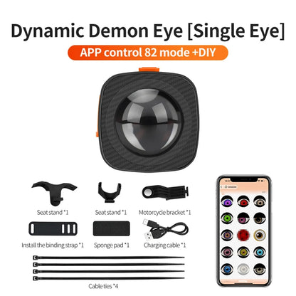 Eyes Rear Bike Lights Smart Bicycle Tail Light Devil'S Eyes Waterproof Bike Lights for Night Riding with Type C Rechargeable
